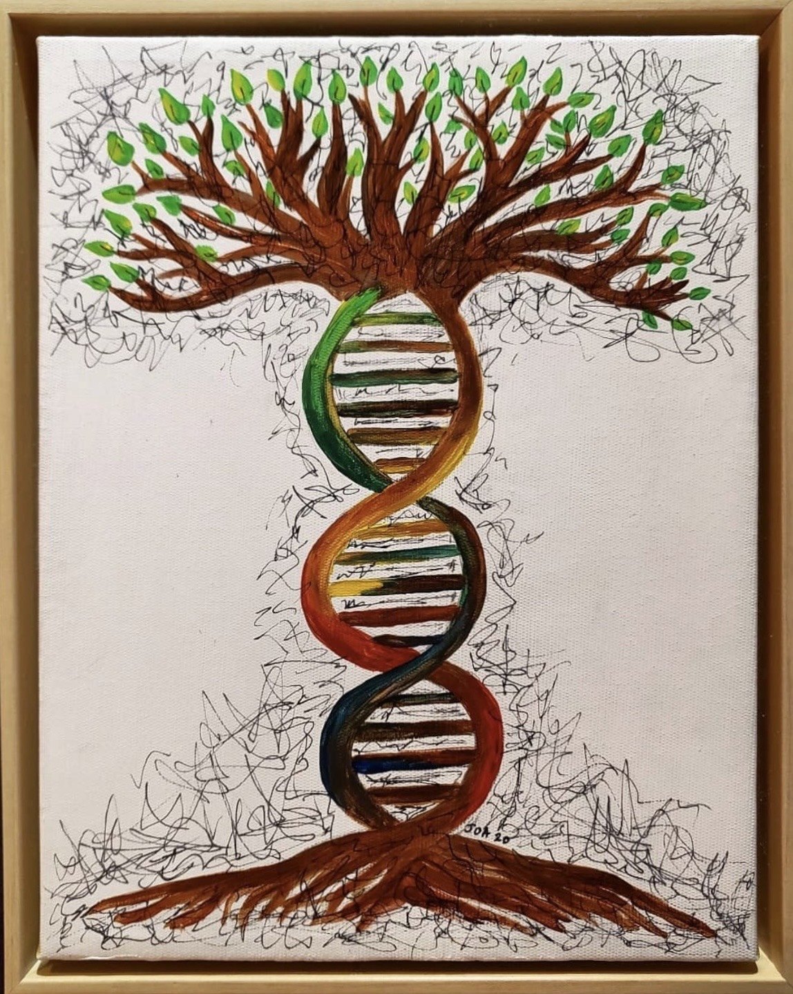 Tree of Life, the finished painting by JoA