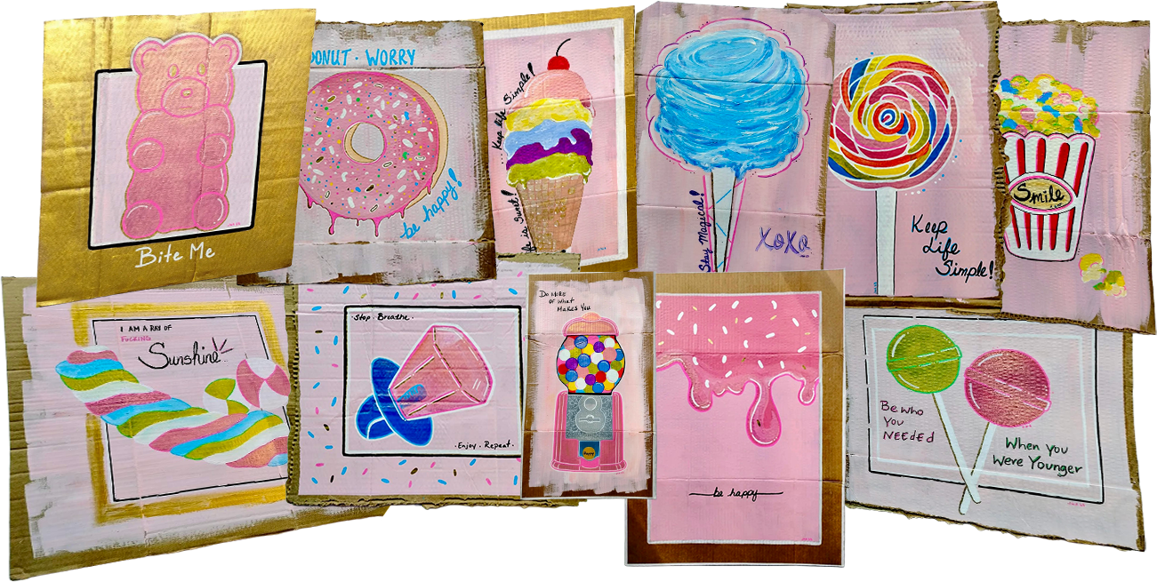 Still Hating Pink — a collection of hand-lettered candy affirmations by JoA